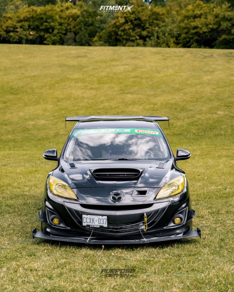 2011 Mazda 3 Mazdaspeed with 17x9 Enkei Rpf1 and Hankook 255x40 on