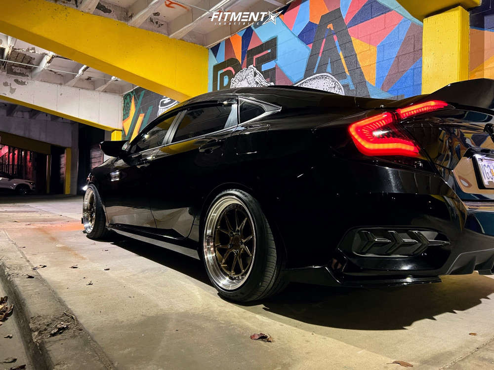 2019 Honda Civic Sport with 18x9.5 Aodhan Ds08 and Goodyear 235x40 on ...