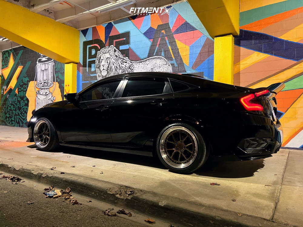 2019 Honda Civic Sport with 18x9.5 Aodhan Ds08 and Goodyear 235x40 on ...