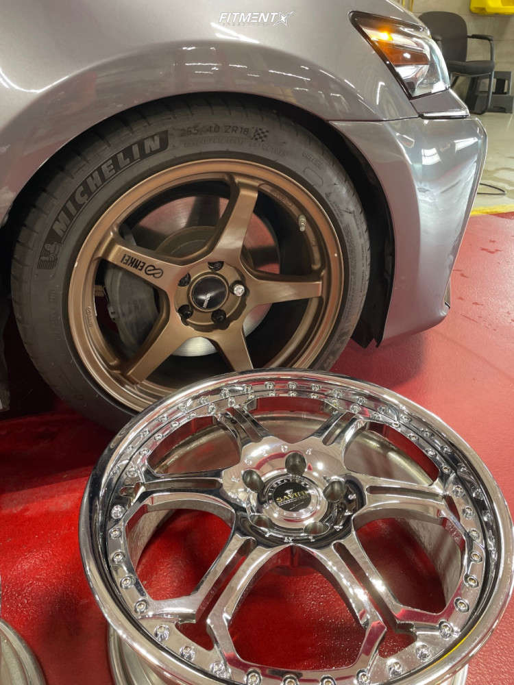 2016 Lexus GS350 F Sport with 18x9.5 Enkei Ts5 and Michelin 255x40 on