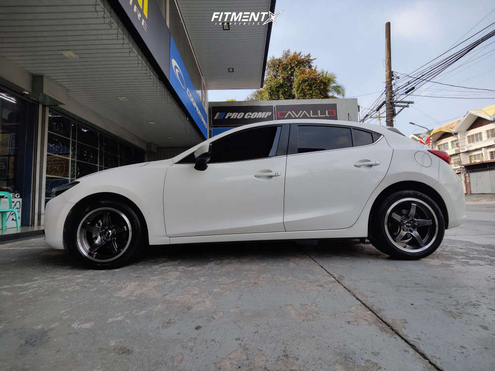 2017 Mazda 3 Sport with 17x8 XXR 555 and Lexani 215x50 on Stock