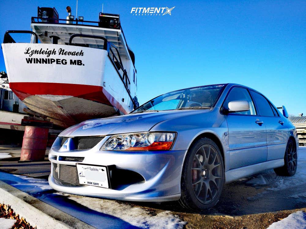 2003 Mitsubishi Lancer Evolution with 18x8 WedsSport SA 67R and