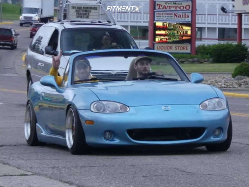 2002 Mazda Miata LS with 15x8 Atara Racing Pisang and Toyo Tires 195x45 ...