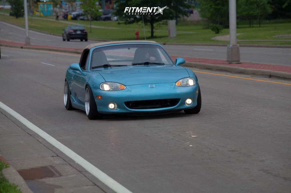 2002 Mazda Miata LS with 15x8 Atara Racing Pisang and Toyo Tires 195x45