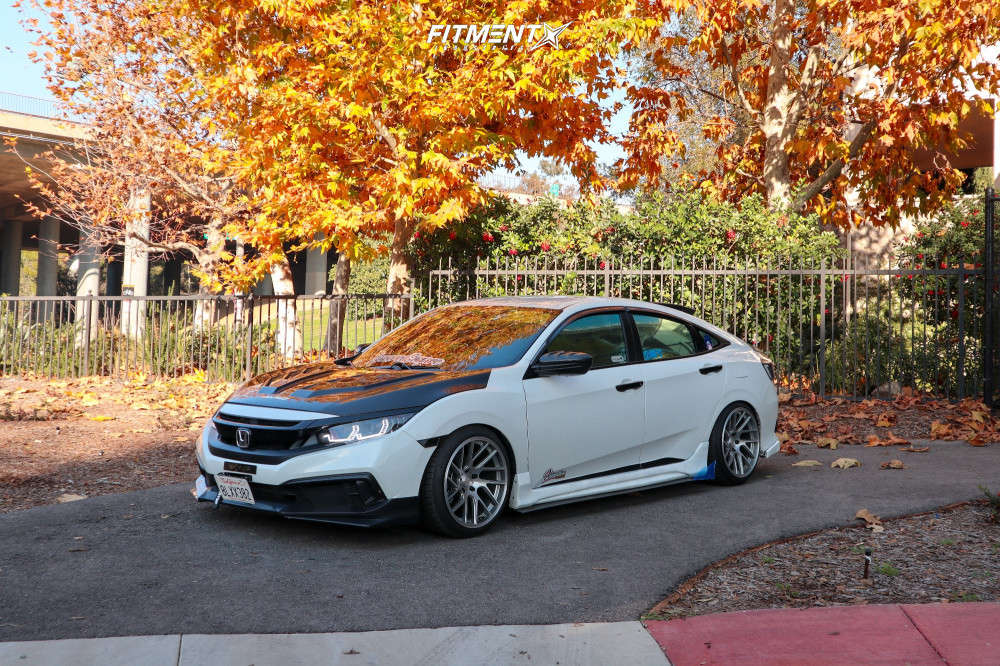 2019 Honda Civic LX with 18x9.5 Anovia Elder and Continental