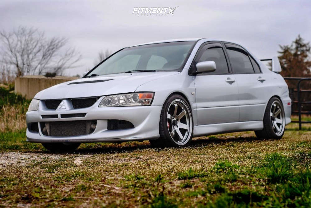 2005 Mitsubishi Lancer Evolution with 18x9.5 AVID1 AV6 and