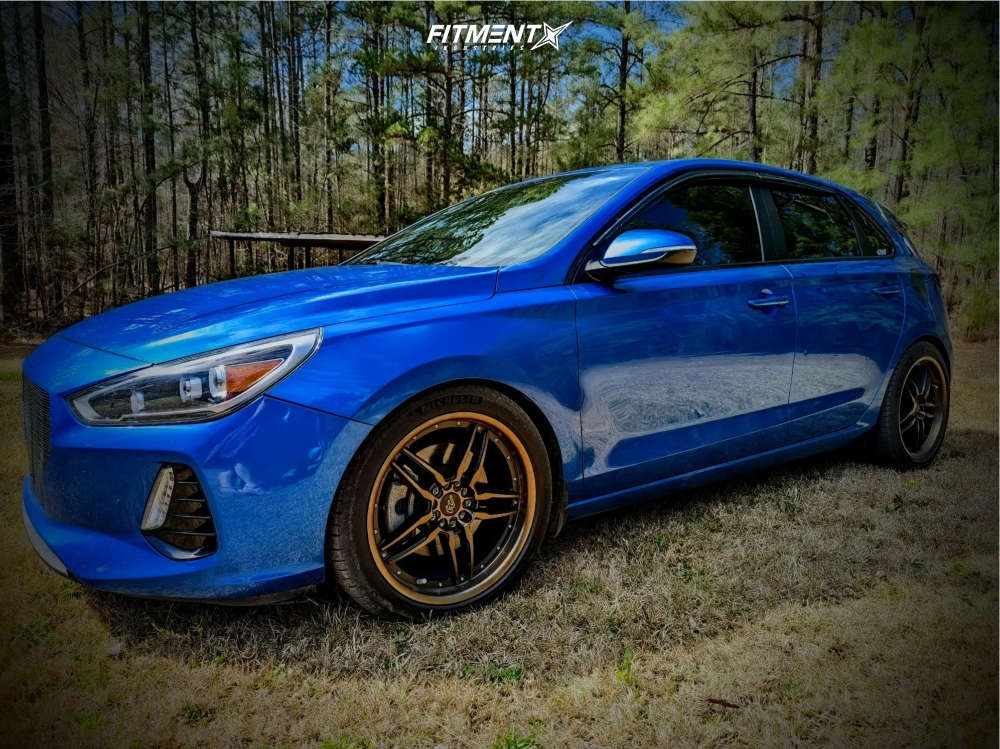 2018 Hyundai Elantra GT Sport with 18x8 2Crave MP57 and Michelin 235x45