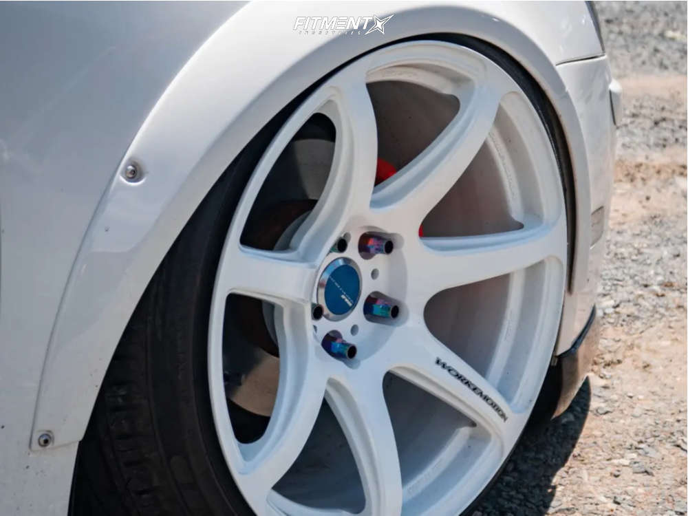 2007 Volkswagen Rabbit 2.5 with 18x10.5 Work Emotion T7r and Accelera ...