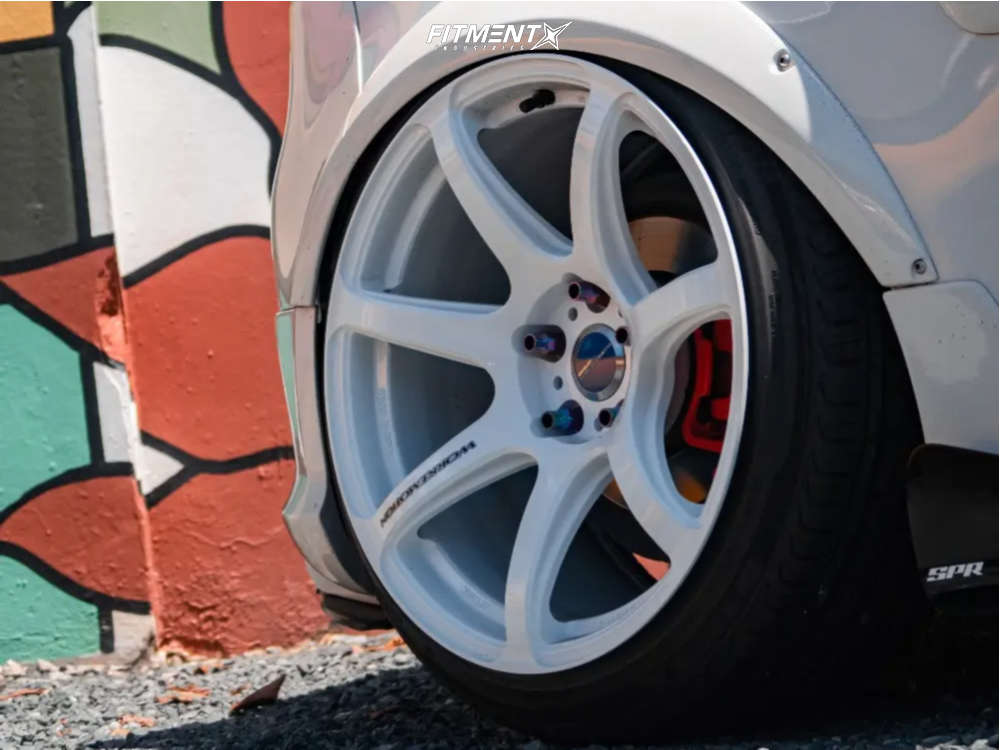 2007 Volkswagen Rabbit 2.5 with 18x10.5 Work Emotion T7r and Accelera ...
