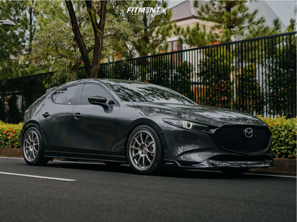2020 Mazda 3 Sport GT with 18x8.5 Volk Ze40 and Dunlop 225x45 on