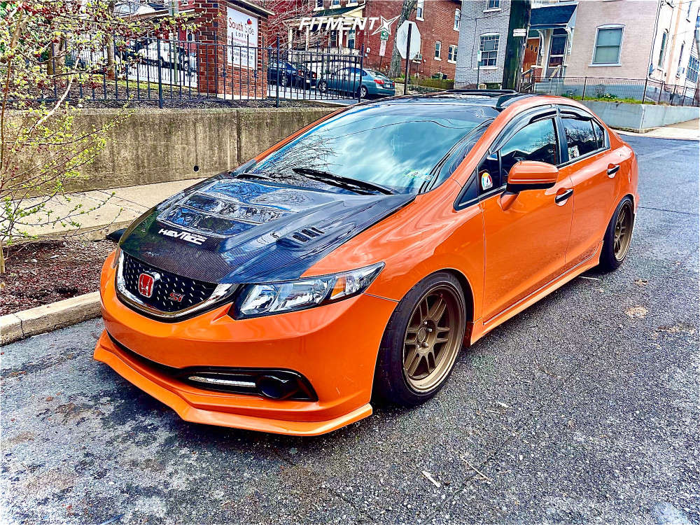 2015 Honda Civic Si with 17x9 ESR Sr11 and Firestone 225x45