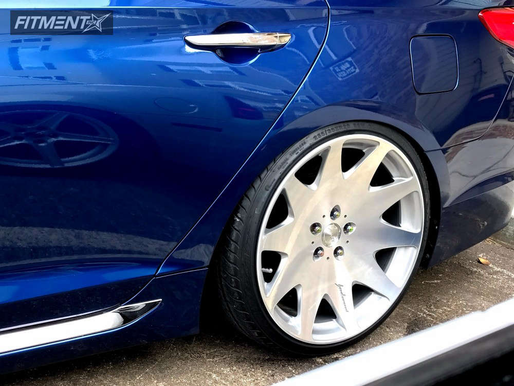 2016 Hyundai Sonata Sport with 20x9.5 MRR Hr3 and Lexani 235x35 on Coilovers 223854 Fitment