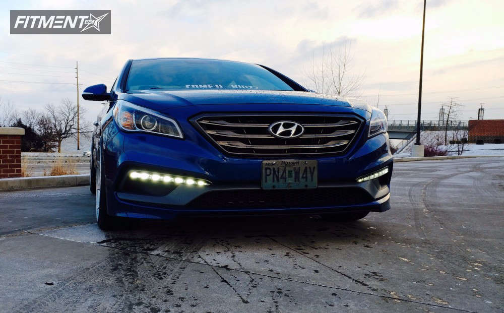 2016 Hyundai Sonata Sport with 20x9.5 MRR Hr3 and Lexani 235x35 on Coilovers 223854 Fitment