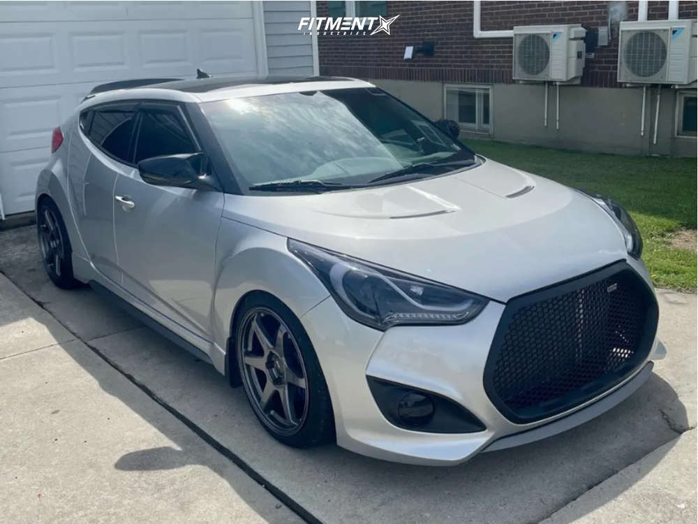 2013 Hyundai Veloster Turbo with 18x8.5 Enkei T6r and Vercelli