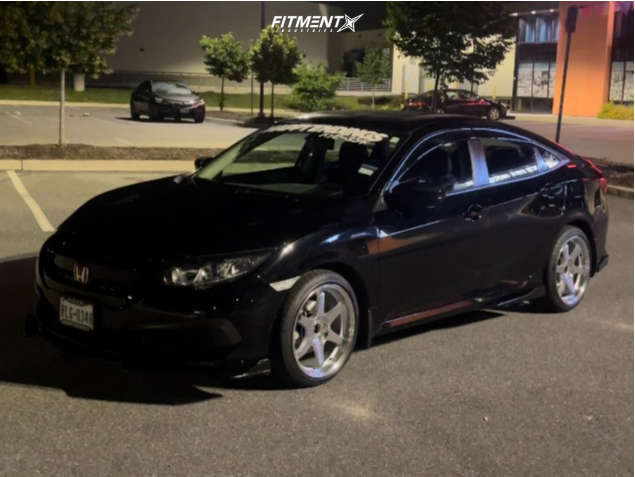 2018 Honda Civic LX with 18x8.5 Vors Tr37 and Vercelli 225x40 on