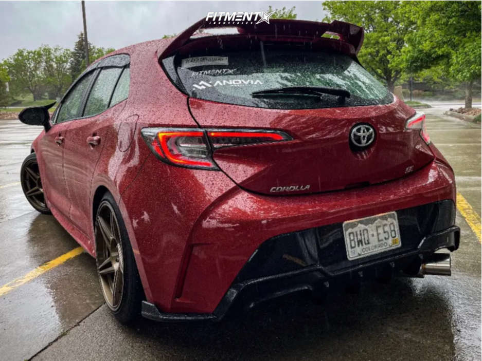 2019 Toyota Corolla SE with 18x9.5 Anovia Carrier and Nitto 225x40 on