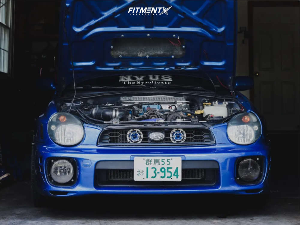 2003 Subaru Impreza WRX with 18x9.5 Enkei Nt03m and Hankook 265x35 on ...
