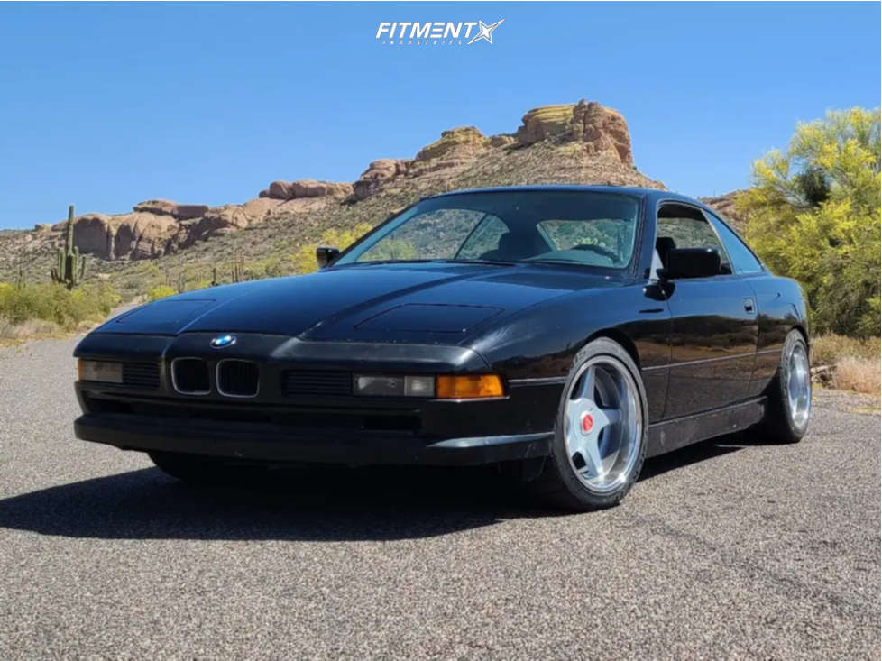 1991 BMW 850i Base with 17x10 Brock B1 and Falken 255x40 on Lowering ...