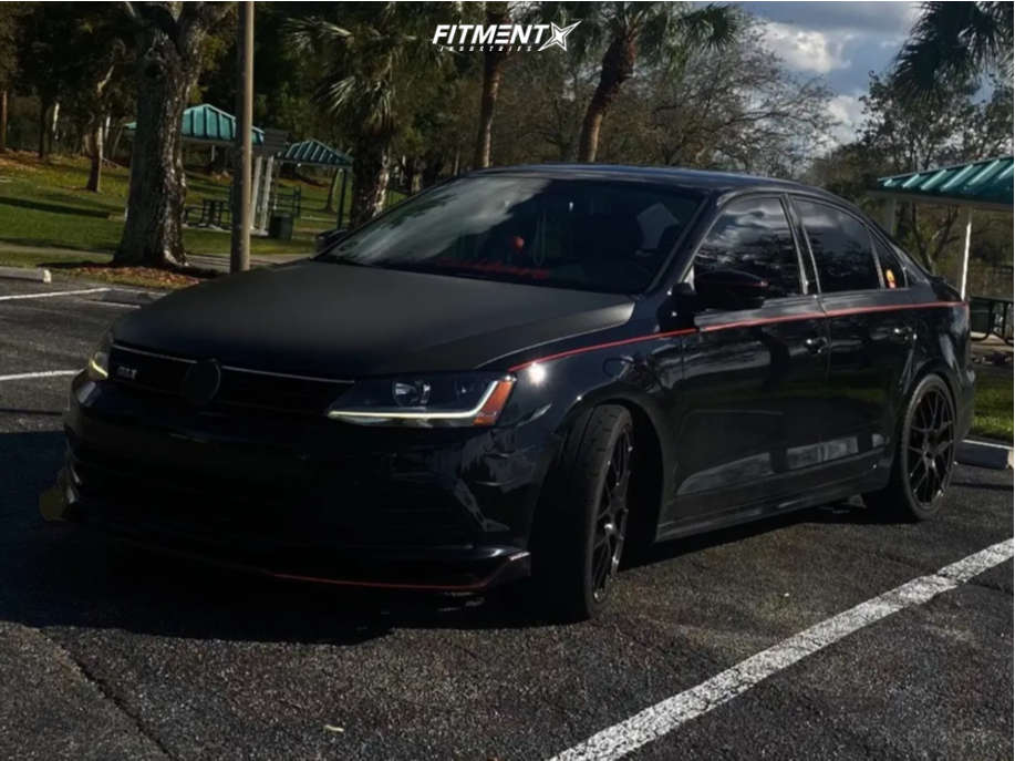 2017 Volkswagen Jetta GLI with 19x8.5 Enkei Xm6 and Hankook 235x35 on