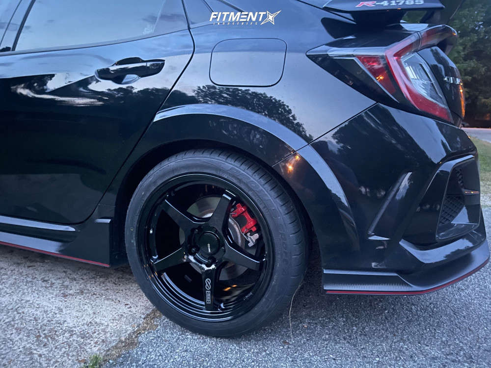 Type R Fitment 2021 Honda Civic Type R with 18x9.5 Enkei Ts-5 and Toyo Tires 245x55 on ...