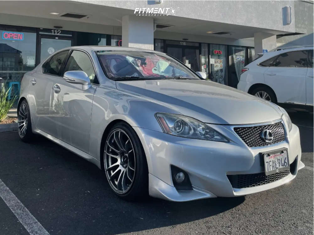 2011 Lexus IS250 Base with 18x9.5 AVID1 Av20 and Vercelli 255x40