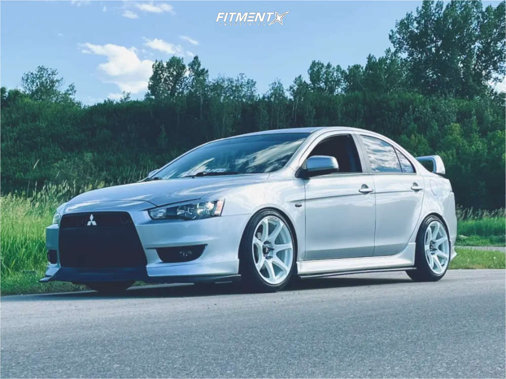 2010 Mitsubishi Lancer SE with 18x9 Cosmis Racing Mr7 and Landsail ...