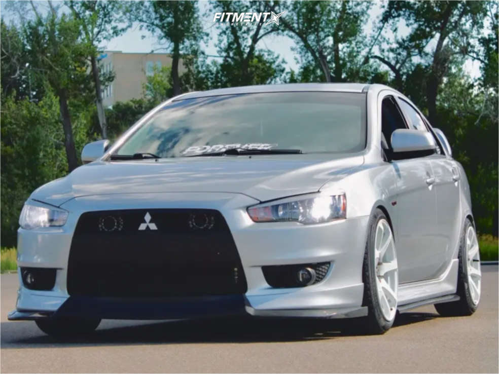 2010 Mitsubishi Lancer SE with 18x9 Cosmis Racing Mr7 and Landsail ...