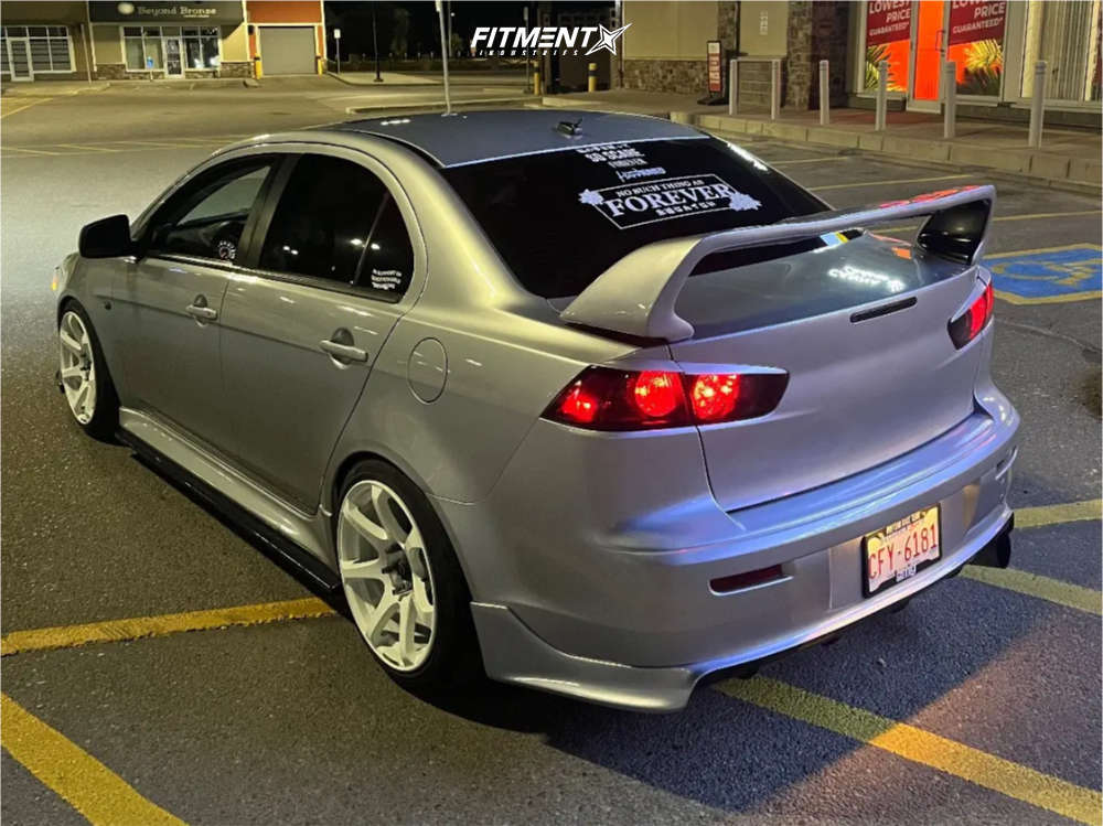 2010 Mitsubishi Lancer SE with 18x9 Cosmis Racing Mr7 and Landsail ...