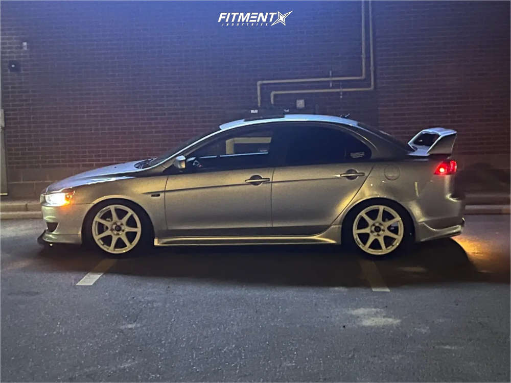 2010 Mitsubishi Lancer SE with 18x9 Cosmis Racing Mr7 and Landsail ...