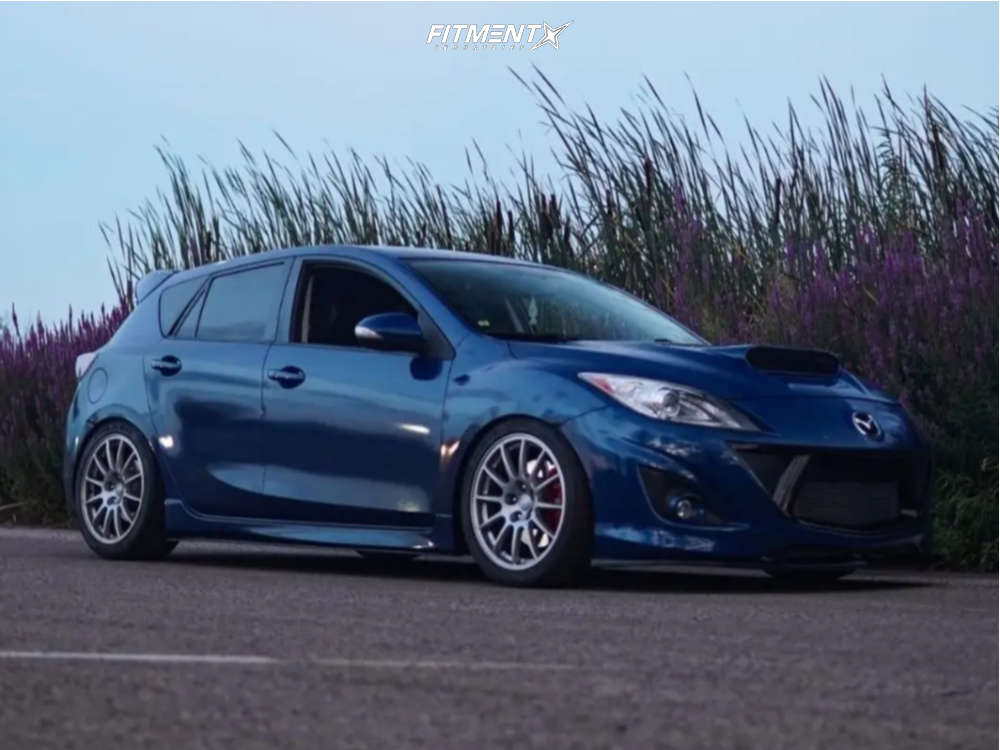 2012 Mazda 3 Mazdaspeed with 18x8.5 Enkei Evo X and Falken 245x40