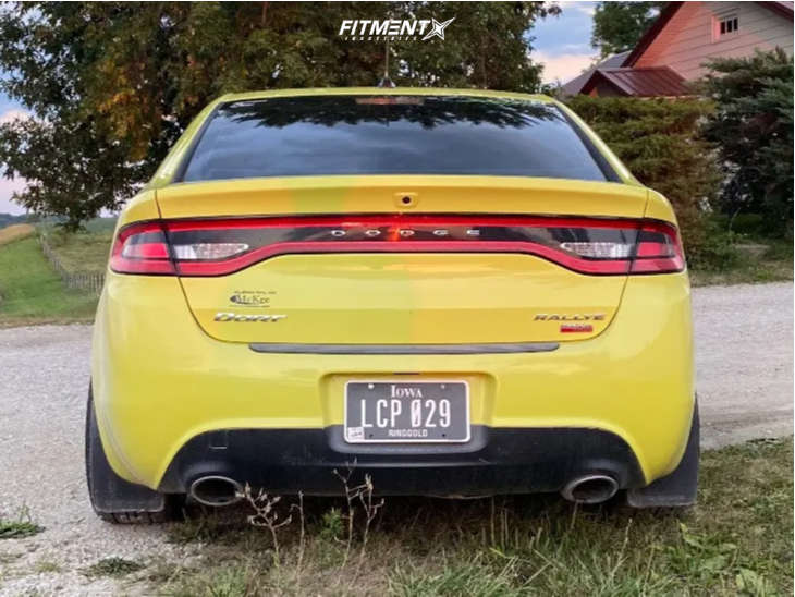 2013 Dodge Dart Rallye with 18x9.5 ESR Cs11 and Delinte 225x35 on Stock