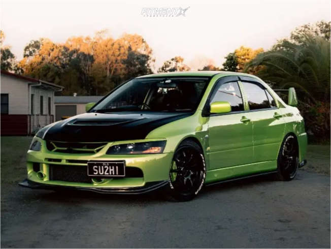 2003 Mitsubishi Lancer Evolution with 18x8.5 Work D9r and