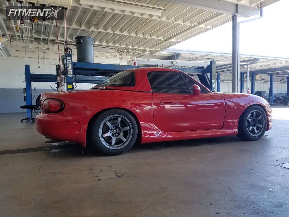 1 2001 Miata Mazda Coilovers Rays Engineering 57dr Gunmetal Flush