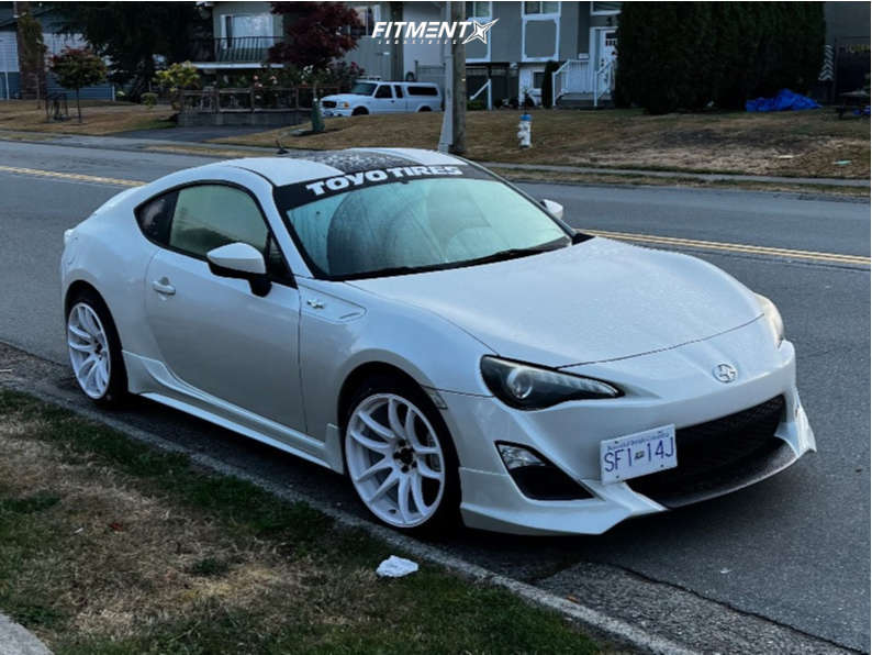Stock Frs Rims 2014 Scion FR-S Base with 18x8.5 Vors Tr4 and Vercelli 225x40 on Stock ...
