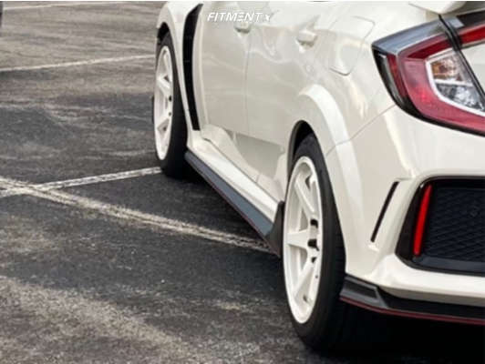 Type R Fitment 2018 Honda Civic Type R with 18x9.5 Enkei T6r and Continental 245x40 on ...