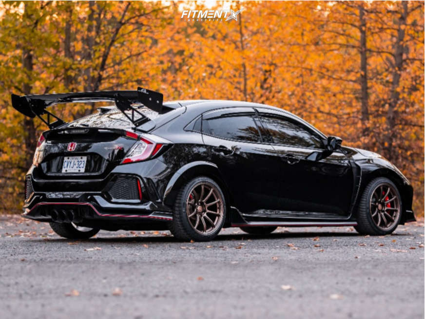 Low Spring Type R 2017 Honda Civic Type R with 18x9.5 Superspeed Rf03rr and Nexen 255x35 ...