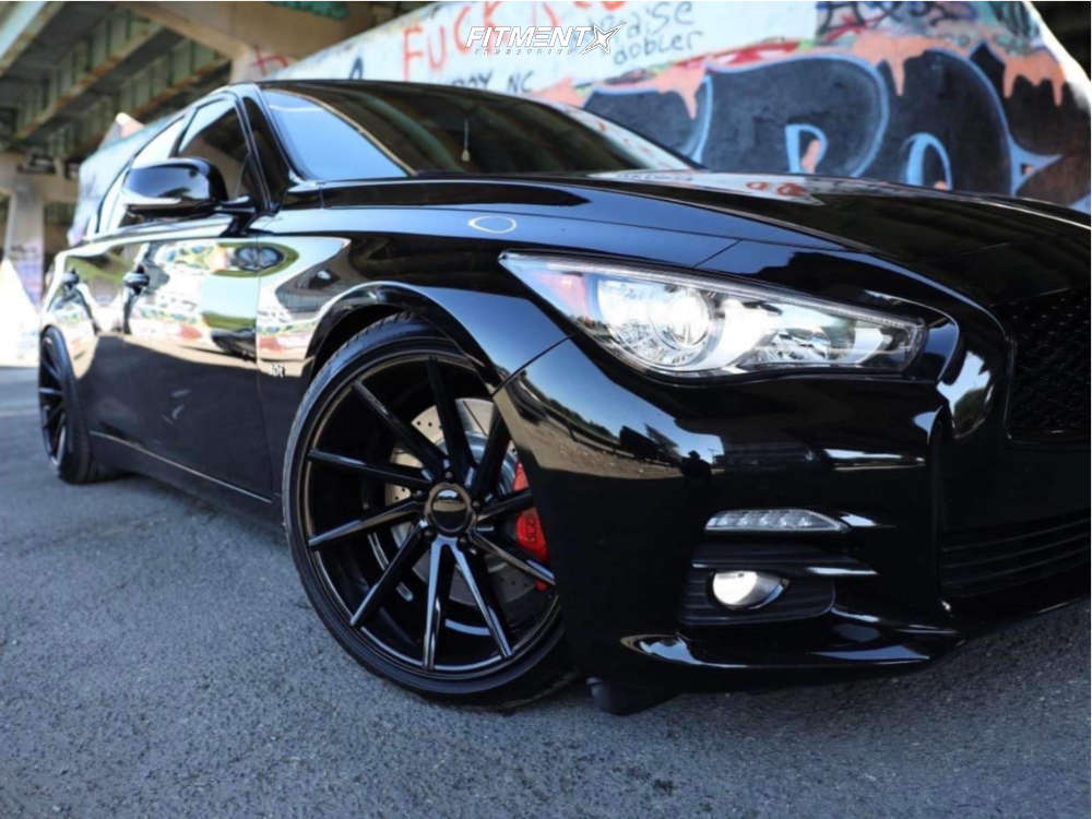 Q49 Vmini Rear 2017 INFINITI Q50 Premium with 19x10 Vossen Cvt and Pirelli 245x40 on ...