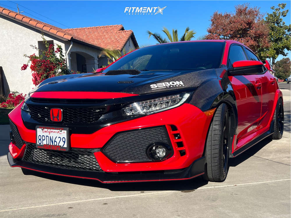 2019 Honda Civic Type R with 18x9.5 Gram Lights 57dr and Michelin ...