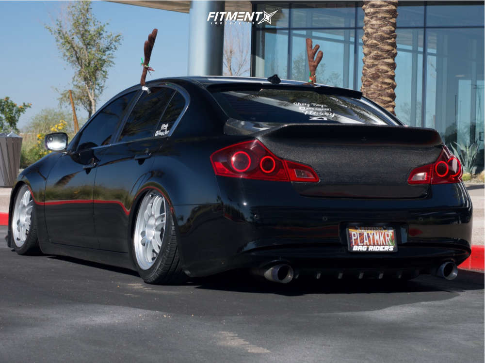 2013 INFINITI G37 Journey with 18x8 Enkei Rpf1 and Lexani 235x35 on Air Suspension 2495497