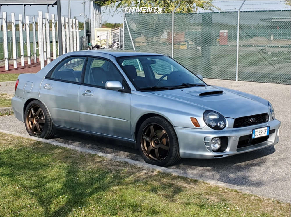 2002 Subaru Impreza WRX with 18x8 Volk Te37 Saga S-plus and