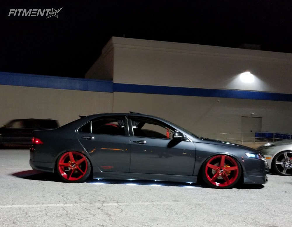 05 Acura Tsx Base With x9 Str 607 And Lionhart 225x35 On Coilovers Fitment Industries