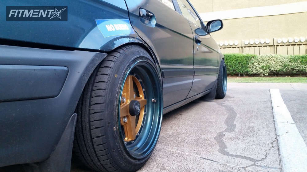 1995 Toyota Tercel DX with 14x6.5 Work Equip 01 and Achilles