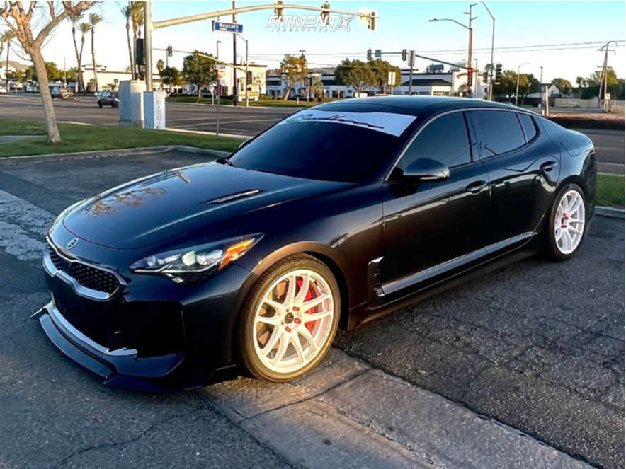 2019 Kia Stinger GT2 with 19x8.5 Vors Tr4 and Lexani 265x35 on