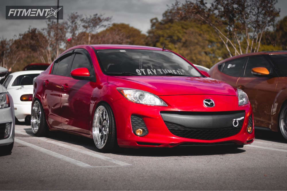 2013 Mazda 3 GT with 18x9.5 Whistler Kr7 and Nankang 215x35 on ...