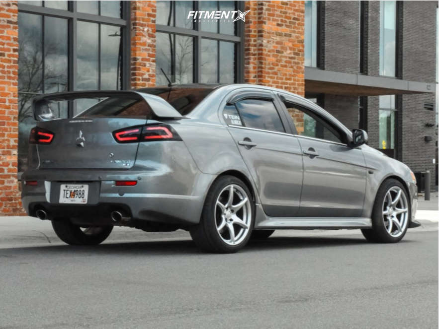 2014 Mitsubishi Lancer Ralliart with 18x9 Kansei Tandem and Vercelli ...