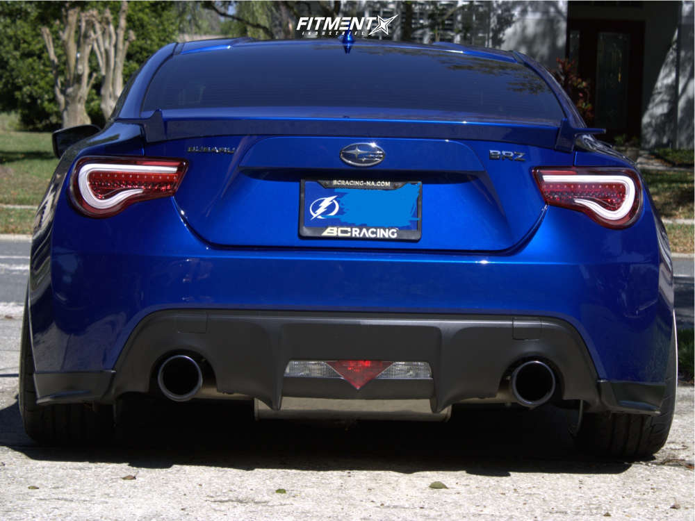 Cosmis Racing Blue Rims 2015 Subaru BRZ Series.Blue with 18x8.5 Cosmis Racing R1 and Firestone ...