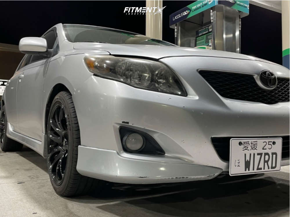 2010 Toyota Corolla S with 18x8.5 Vors Tr4 and Delinte 245x40 on Stock ...