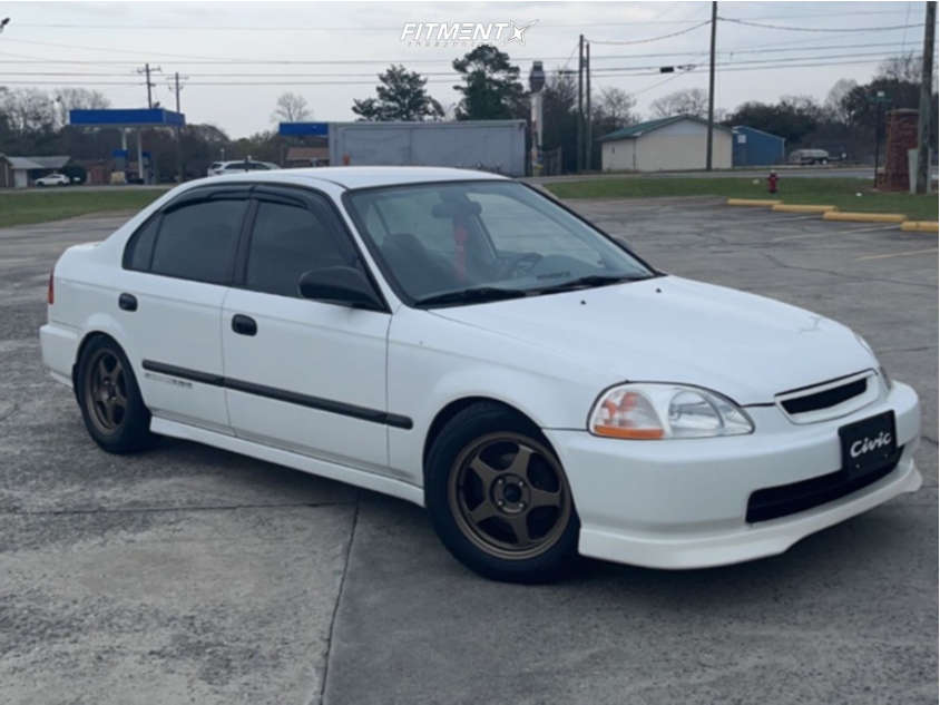 1998 Honda Civic DX with 15x6.5 AVID1 Av8 and Road Hugger 195x65