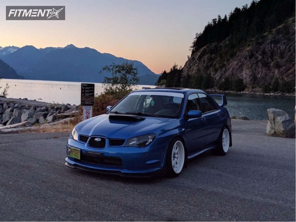 2006 Subaru WRX Base with 18x10 Work Xd9 and Dunlop 245x40 on