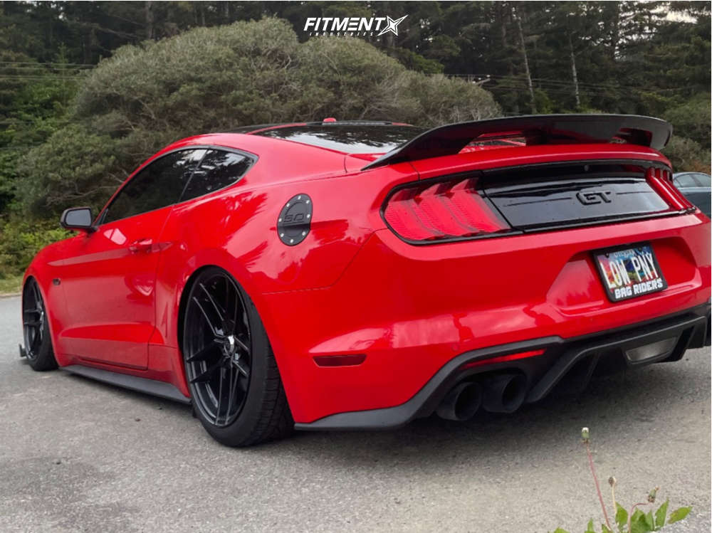 2019 Ford Mustang GT Premium with 19x8.5 Enkei Ty5 and Continental 245x35 on Air Suspension